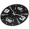 Clockswise Pack of 2 12 inch Black Decorative Unique Modern Round Glass Analog Wall Clock, Perfect for Office, Classroom, Living Room, Dining Room, Bed Room, Entryway and Kitchen Wall Decor.